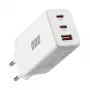 Carregador de parede EFB Elektronik 65W GaN 2x USB-C + USB-A PD3.0 QC3.0 branco G651A2CE