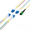 Cabo trunk EFB Elektronik MPOF08LCOS2-10 MPO-PLUS/APC(F) para LC OS2 8 fibras, tipo B, LSZH amarelo, 10 m