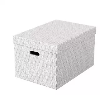Caixa de arrumação Esselte Home L, conjunto de 3, branco, 628286