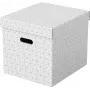LEITZ Home Cube Conjunto de caixas de arrumação com 3 unidades, branco, 100% cartão canelado reciclado, tampa removível 628288