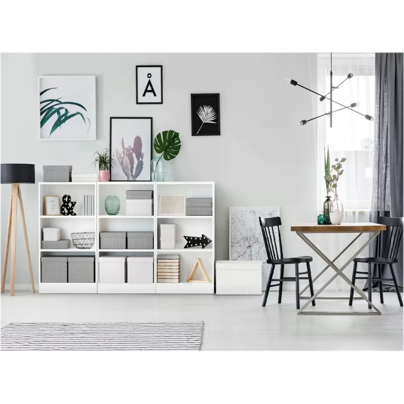 LEITZ Home Cube Conjunto de caixas de arrumação com 3 unidades, branco, 100% cartão canelado reciclado, tampa removível 628288