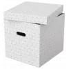 LEITZ Home Cube Conjunto de caixas de arrumação com 3 unidades, branco, 100% cartão canelado reciclado, tampa removível 628288