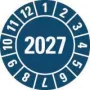 HEIN Industrieschilder Etiqueta de inspeção 2027, azul, película autoadesiva, redonda 20 mm, 500 por rolo 189463