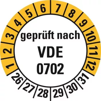 HEIN Industrieschilder 188207 Etiquetas de inspeção VDE 0702, semanas 26-31, 20 mm, adesivo permanente, 500 por rolo