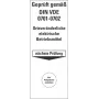 HEIN 178140 Etiqueta de inspeção para DIN VDE 0701-0702, autoadesiva, amarela, 50 x 25 mm, 100 etiquetas