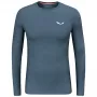 Salewa Cristallo Warm Amr L/S T-shirt homem merino baselayer - Dark Denim, tamanho M