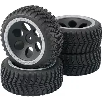 Reely 1:10 rodas completas para buggy Fighter design perfurado preto 2 unid. (RE-6549732)