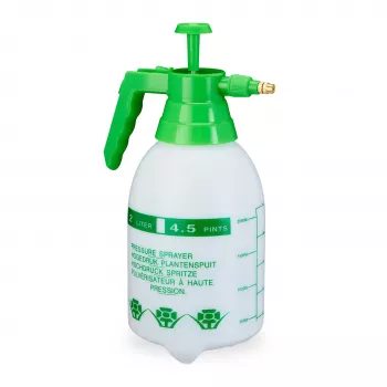Relaxdays pulverizador de pressão, 2 L, branco/verde (10030042)