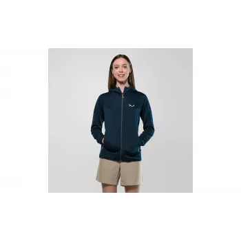 Casaco com capuz em polar Salewa Puez Altavia PL HD mulher - Navy Blazer XS