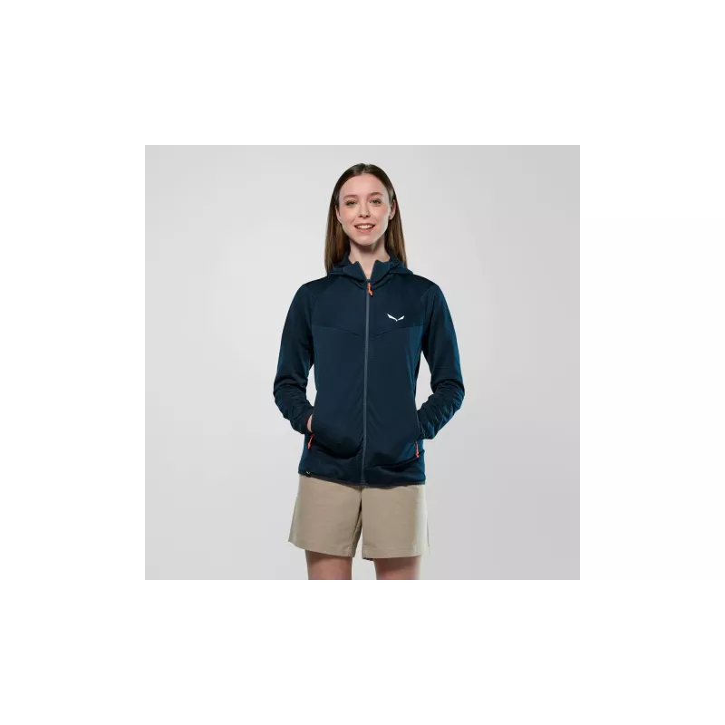 Casaco com capuz em polar Salewa Puez Altavia PL HD mulher - Navy Blazer XS
