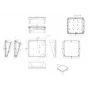 Caixa para display Bopla BoPad BOP 2222 P-9005-SET, 203 x 220 x 83,7 mm, ABS, preto RAL 9005 35122575.HMT1