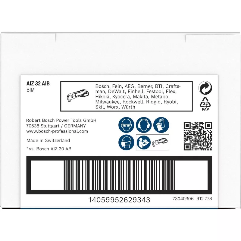 Lâmina de serra de imersão Bosch Professional Starlock AIZ 32 AIB, 32 x 50 mm, bimetal 2608669077
