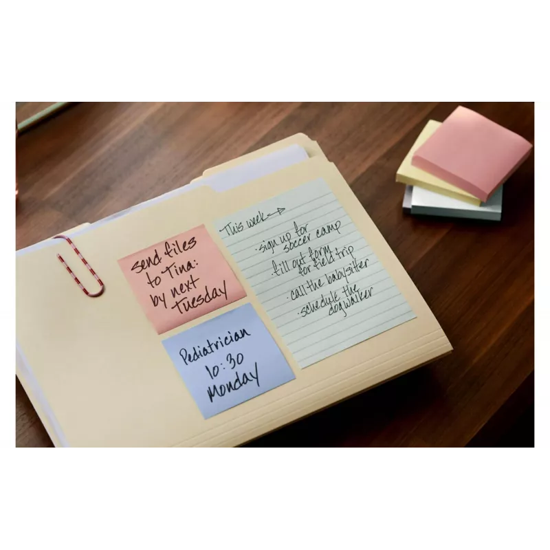 3M Post-it Recycling Notes 655-1RPT-N, 127 x 76 mm, roxo, 100 folhas, papel 100% reciclado