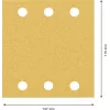 Bosch 2608901668 papel de lixa para lixadeira orbital, conjunto de 10 peças, grão 60/120/180, 107 x 115 mm