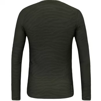 Salewa Cristallo Warm t-shirt de manga comprida - Dark Olive