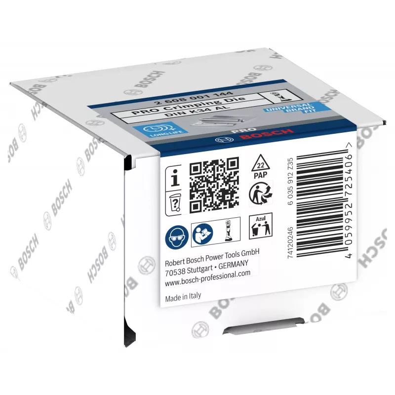 Bosch 2608001144 inserto de cravar para terminais tubulares e conectores, 240 mm², perfil hexagonal