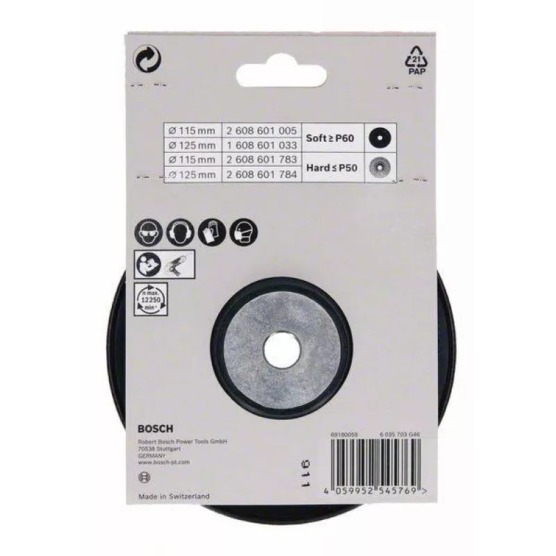 Bosch Accessories 2608601784 prato de apoio M14 duro 125 mm