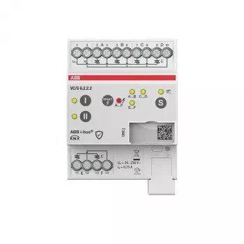 ABB VC/S6.2.2.2 KNX controlador de atuador de válvula, 6 canais, operação manual, carril DIN 2CDG110330R0011