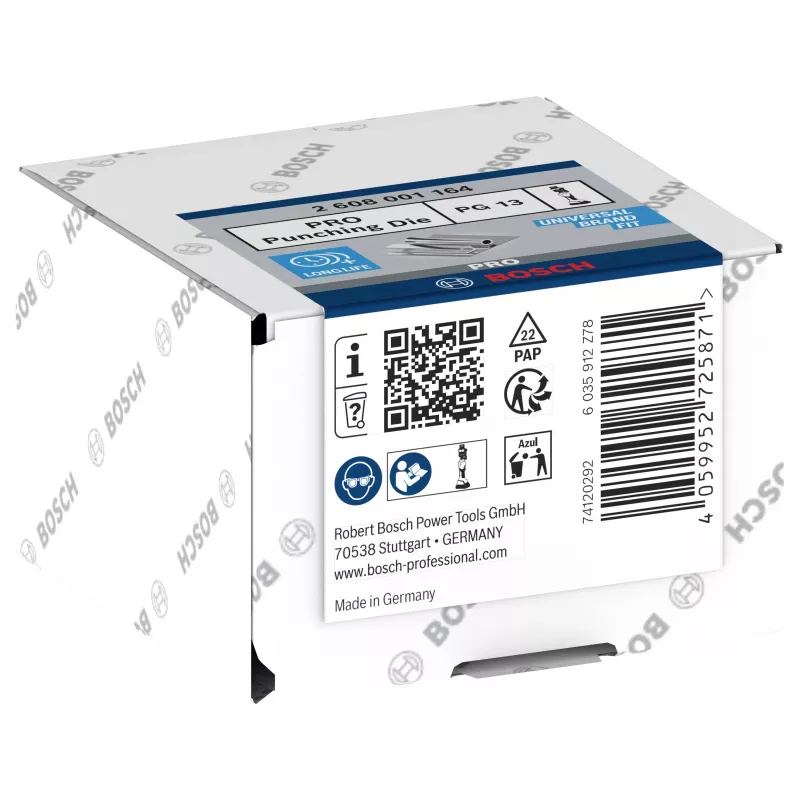 Bosch 2608001164 conjunto de insertos de cravar para terminais tubulares e conectores, 95 mm², perfil hexagonal