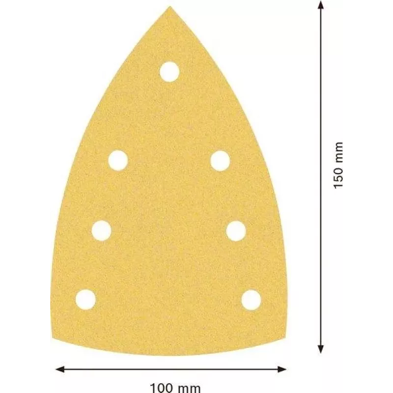 Bosch Accessories 2608901643 folhas de lixa para lixadeira múltipla, grão 120, 150 x 100 mm, pack de 50