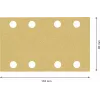 Bosch Accessories 2608901661 Lixa para lixadeira orbital, grão 60 (C x L) 133 mm x 80 mm, 50 unid.