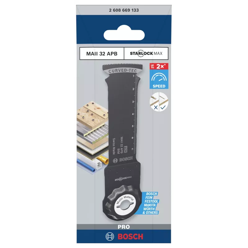 Bosch Lâmina multimaterial bimetal 32 mm StarlockPlus lâmina de serra de imersão 2608669133
