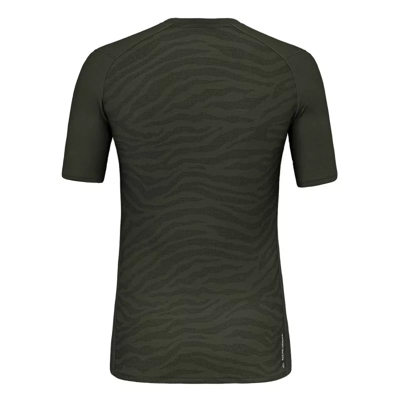 Salewa Cristallo T-shirt térmica Homem - Dark Olive