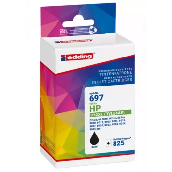 edding EDD-697 Tinteiro preto compatível com HP 912XL (3YL84AE)