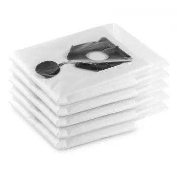 Sacos de filtro de segurança Kärcher Professional 2.889-183.0, pack de 5, velo branco, para NT 30/1, NT 35/1, NT 40/1, NT 45/1, NT 50/1