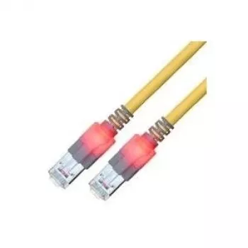 Cabo patch LED Easylan DualBoot RJ45 S/FTP Cat.6 (Class E), com fichas saCon, LSOH, amarelo, 25 m CS1OYCDCD0250