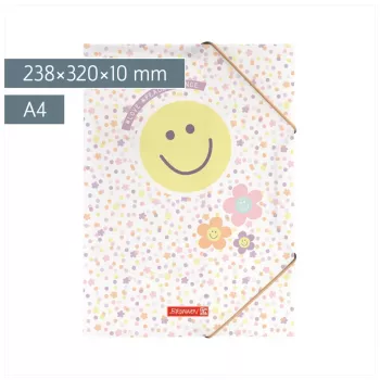 BRUNNEN Happy Hippie pasta de documentos A4 amarelo, laranja, violeta 1041604422