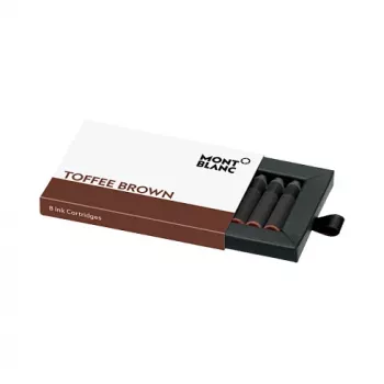 Montblanc Toffee Brown cartuchos de tinta para caneta de tinta permanente, pack de 8 (105189)