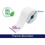 ARTDEV Rolo de papel térmico 58 mm x 90 mm x 25,4 mm enrolamento interior branco ADT589025-WI
