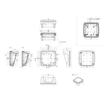 Bopla BoPad BOP 1212 P-9016-SET Caixa para display 122 x 118 x 57,60 mm ABS branco (RAL 9016) 35112076.HMT1