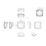 Bopla BoPad BOP 1212 P-9016-SET Caixa para display 122 x 118 x 57,60 mm ABS branco (RAL 9016) 35112076.HMT1