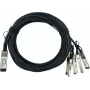 BlueLAN Compatível H3C LSWM1QSTK4 Cabo breakout passivo 40GBASE-CR4 QSFP+ para 4x10GBASE-CR SFP+ Direct Attach, 3m, AWG30 LSWM1QSTK4-BL