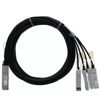 Cabo breakout passivo direct attach BLUELAN QSFP-4X10G-C2M-BL compatível com Alcatel-Lucent 40G QSFP para 4x10G SFP+, 2m