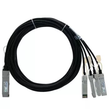 Cabo breakout passivo direct attach BLUELAN QSFP-4X10G-C2M-BL compatível com Alcatel-Lucent 40G QSFP para 4x10G SFP+, 2m