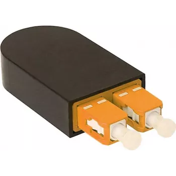 Adaptador loopback de fibra ótica BLUELAN BlueOptics OM2 50/125µm multimodo SC/UPC duplex ferrula cerâmica -40°C a +85°C (BOLBSCOM2)