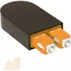 Adaptador loopback de fibra ótica BLUELAN BlueOptics OM2 50/125µm multimodo SC/UPC duplex ferrula cerâmica -40°C a +85°C (BOLBSCOM2)