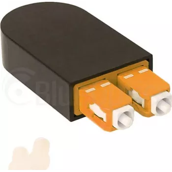 Adaptador loopback de fibra ótica BLUELAN BlueOptics OM2 50/125µm multimodo SC/UPC duplex ferrula cerâmica -40°C a +85°C (BOLBSCOM2)