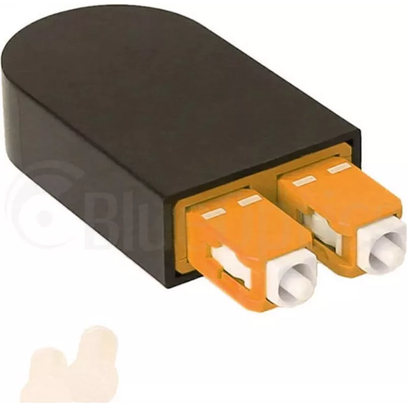 Adaptador loopback de fibra ótica BLUELAN BlueOptics OM2 50/125µm multimodo SC/UPC duplex ferrula cerâmica -40°C a +85°C (BOLBSCOM2)