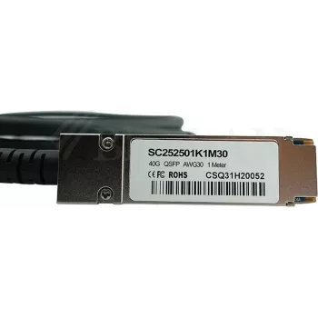 Cabo direct attach BlueLAN QSFP+, 40GBASE-CR4, Ethernet/InfiniBand QDR, 28 AWG, 5 m, compatível com H3C LSWM1QSTK5 LSWM1QSTK5-BL