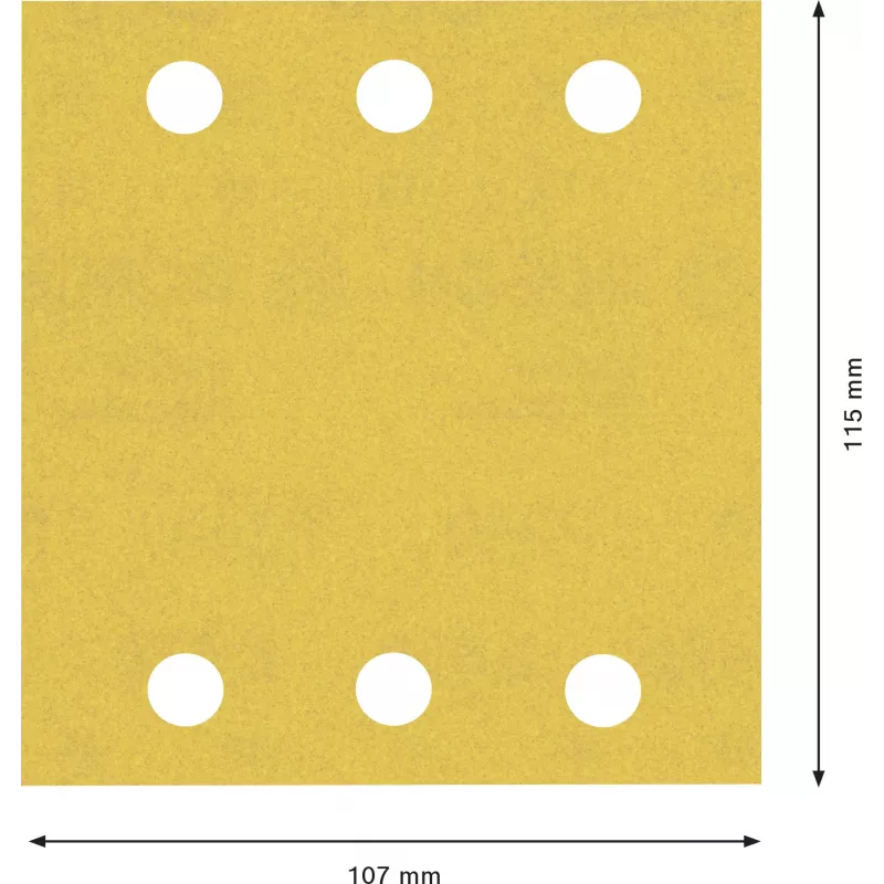 Lixa Bosch Expert C470 para lixadora orbital, grão 240, 107 x 115 mm, pack de 50 2608901659