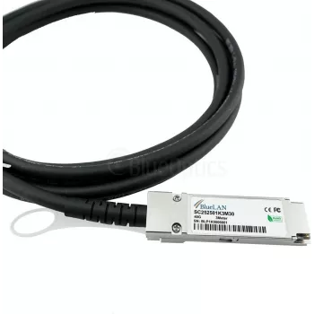 BlueLAN Cabo de cobre Direct Attach QSFP+, 40GBASE-CR4, 40 Gbps, 1 m, 30 AWG, passivo, compatível com Dell GME9UAY GME9UAY-BL