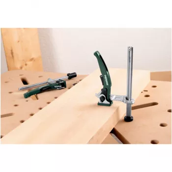 Grampo de aperto rápido vertical Metabo para bancadas MWB, 155 mm de abertura, 70 mm de alcance 630139000