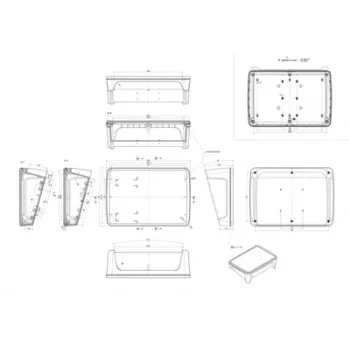 Caixa para display Bopla BoPad BOP 10.1 P-9016-SET 285 x 198 x 92,90 mm ABS branca RAL 9016 35110176.HMT1