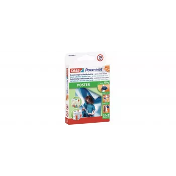 tesa 58003 Powerstrips Poster fitas adesivas, 60 unidades, branco, montagem sem danos 58003-00500-04