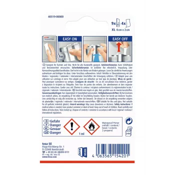 Tesa Powerstrips Waterproof XL fitas adesivas para até 9 kg, branco, 9 tiras 40519-00000-00
