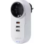 Adaptador Schuko Sygonix SY-4512994 com 2 portas de carregamento USB, branco